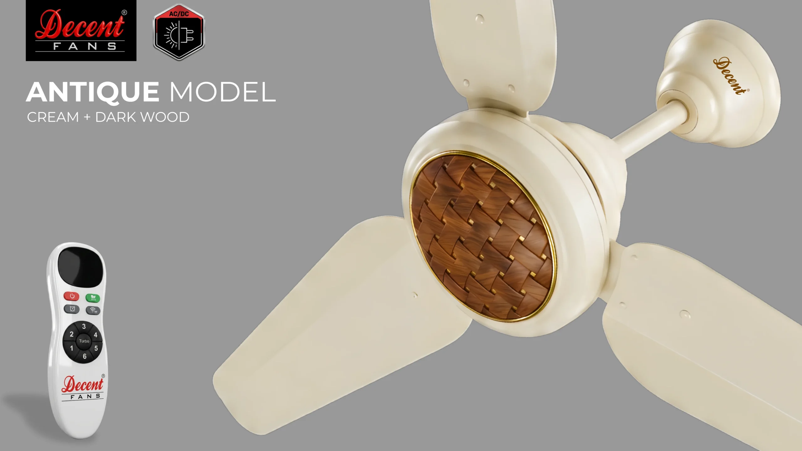 ANTIQUE — CREAM / DARK WOOD